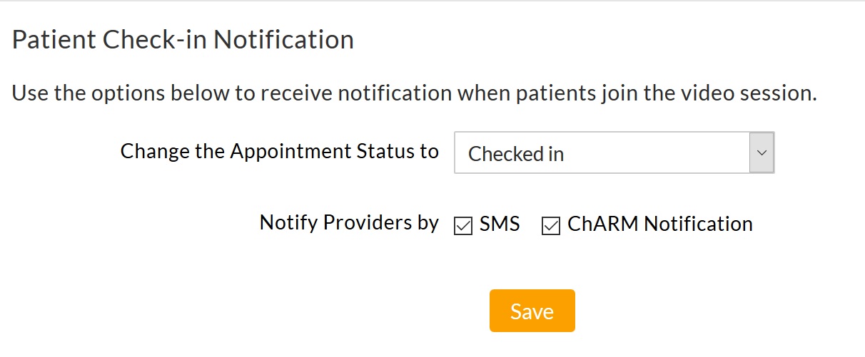 Patient CheckIn SMS Notification