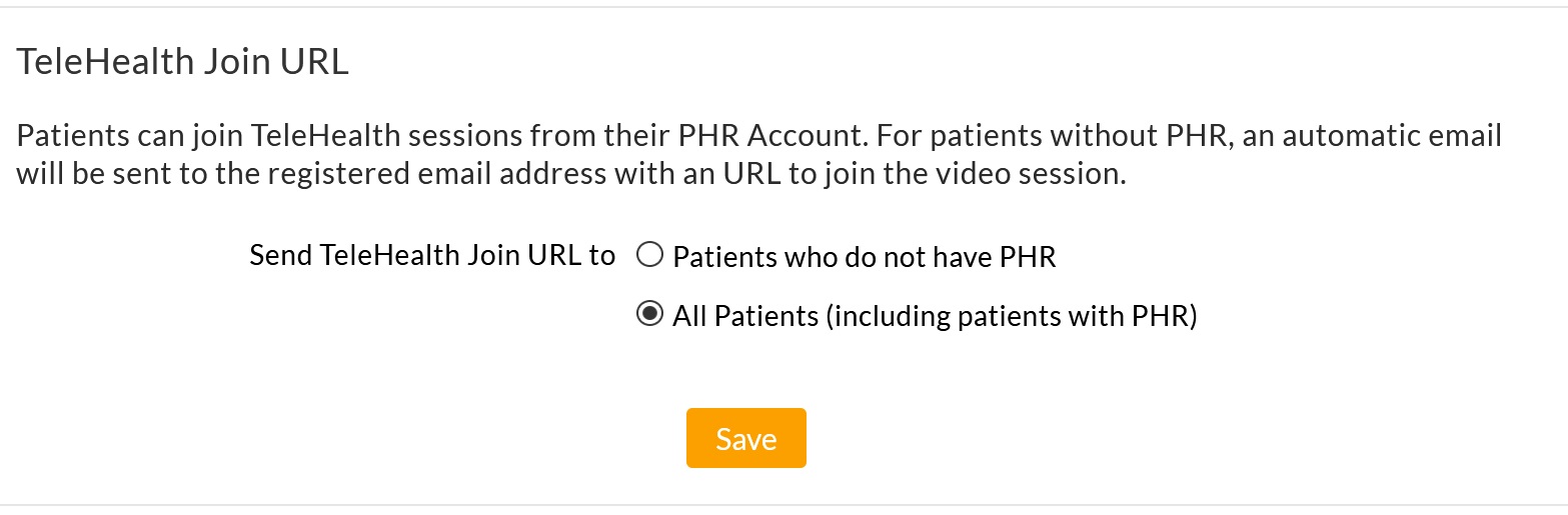TeleHealth Appointment Join URL