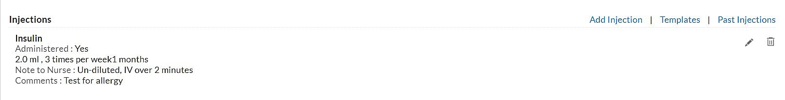 Injection Recommendation