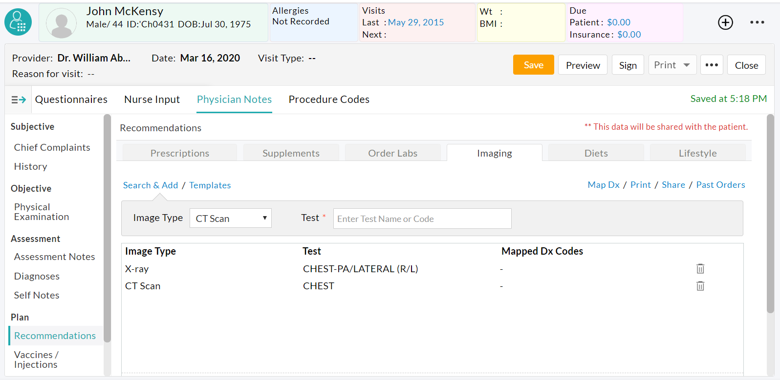 COVID-19 Imaging Order Scan