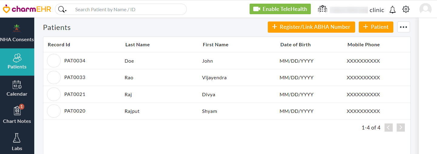 Register/Link ABHA Number Option Register/Link ABHA Number Option