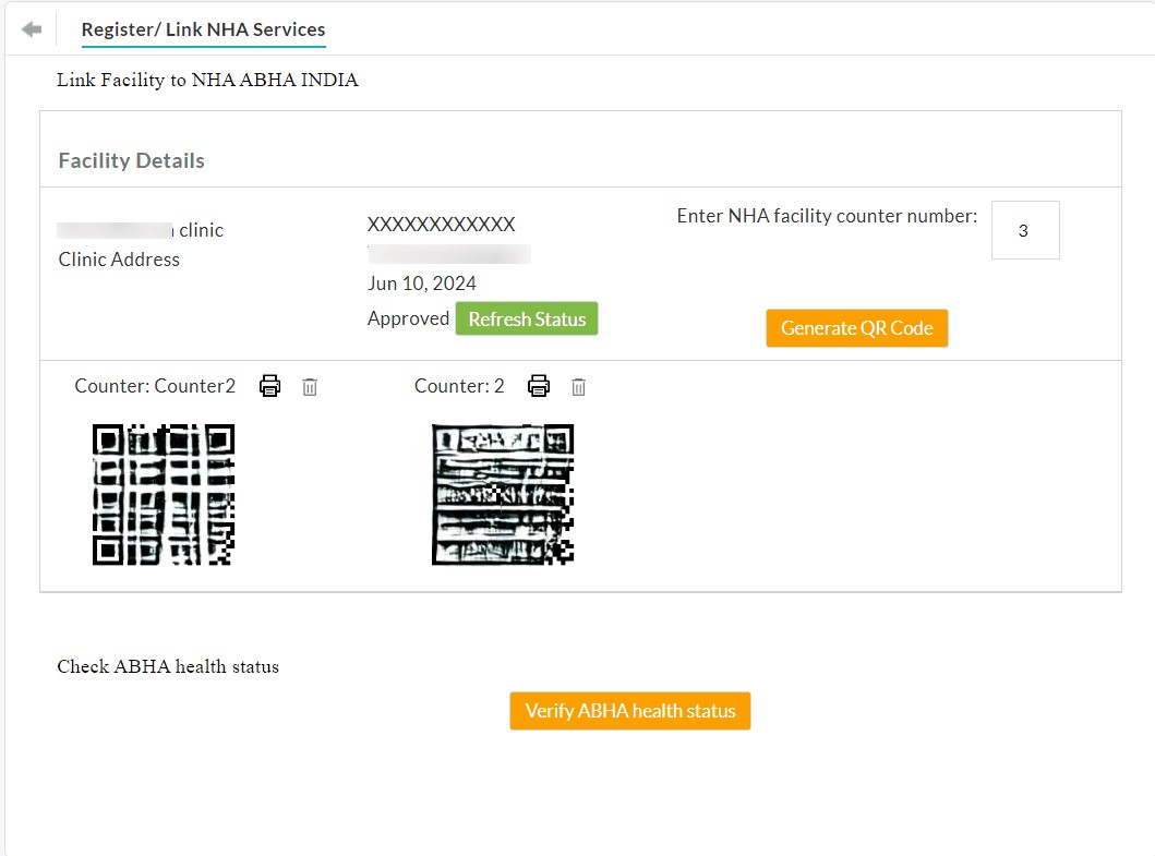 Register/ Link NHA Services