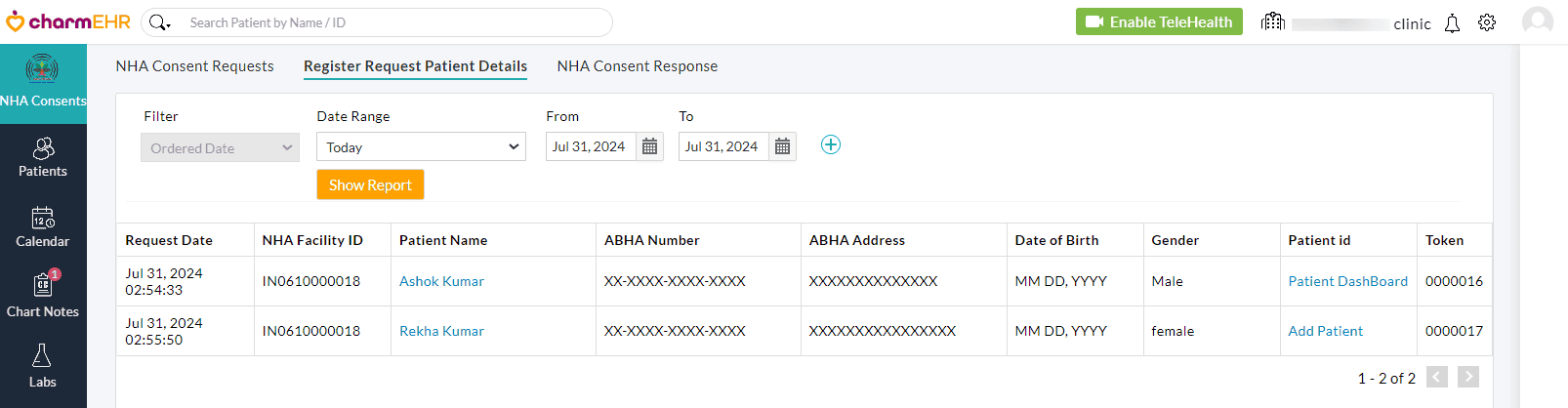 Register Request Patient Details Register Request Patient Details
