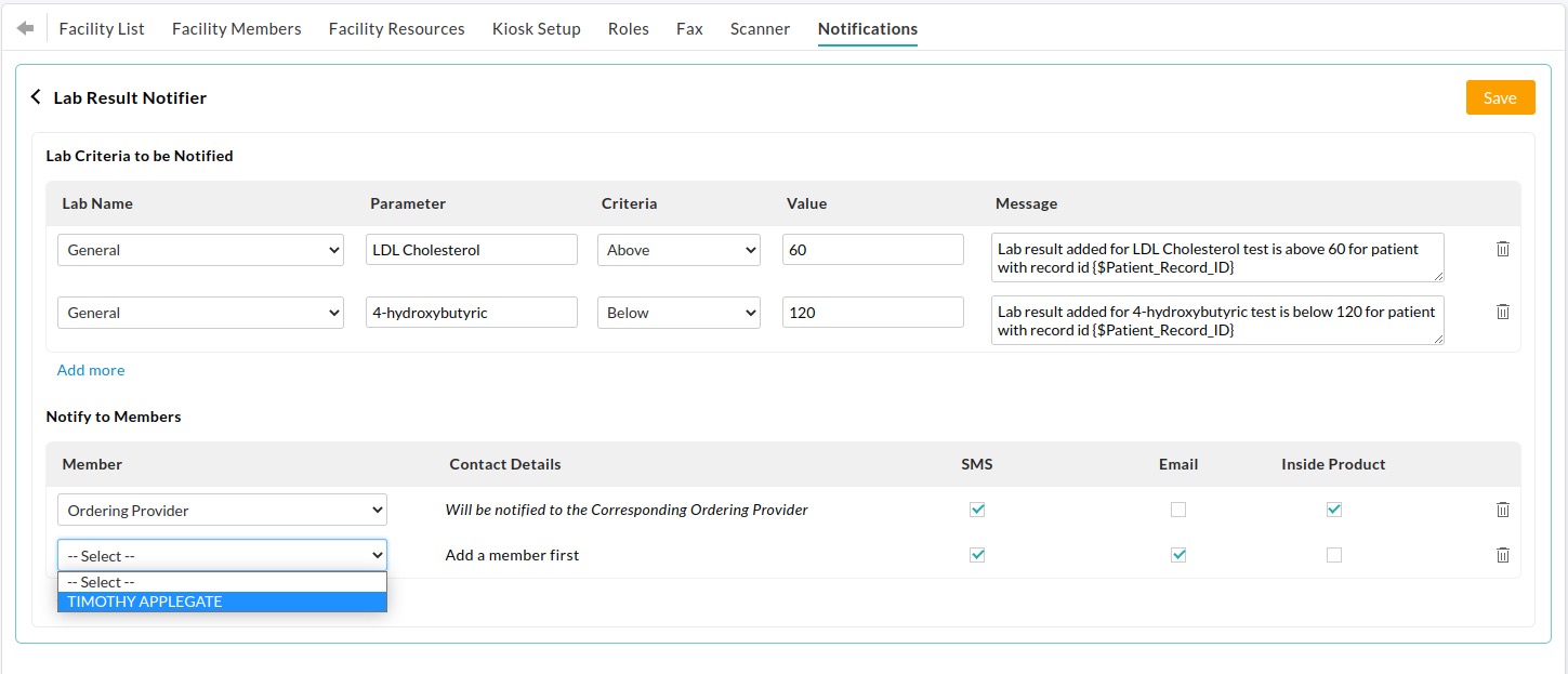 Add Lab Result Notifier