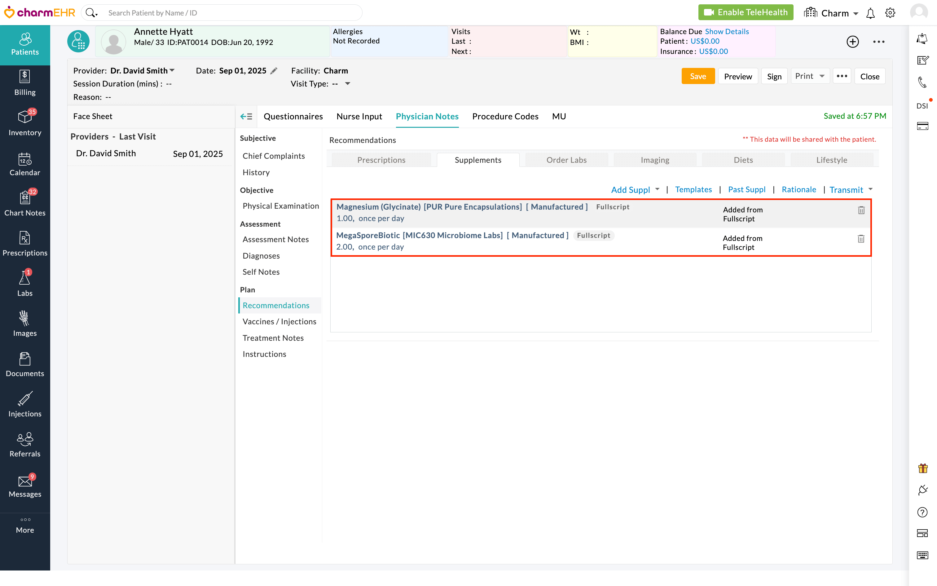 Added from FullScript in Encounter Added from FullScript in Encounter