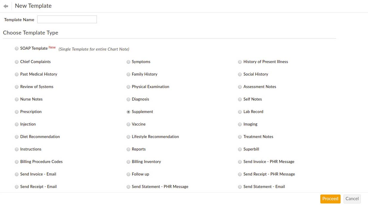 Choose Template Type Choose Template Type