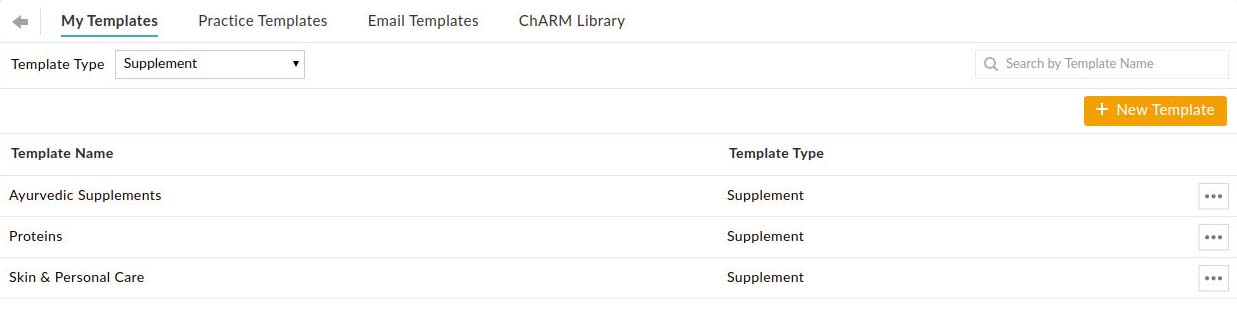 Create Supplement Template Create Supplement Template