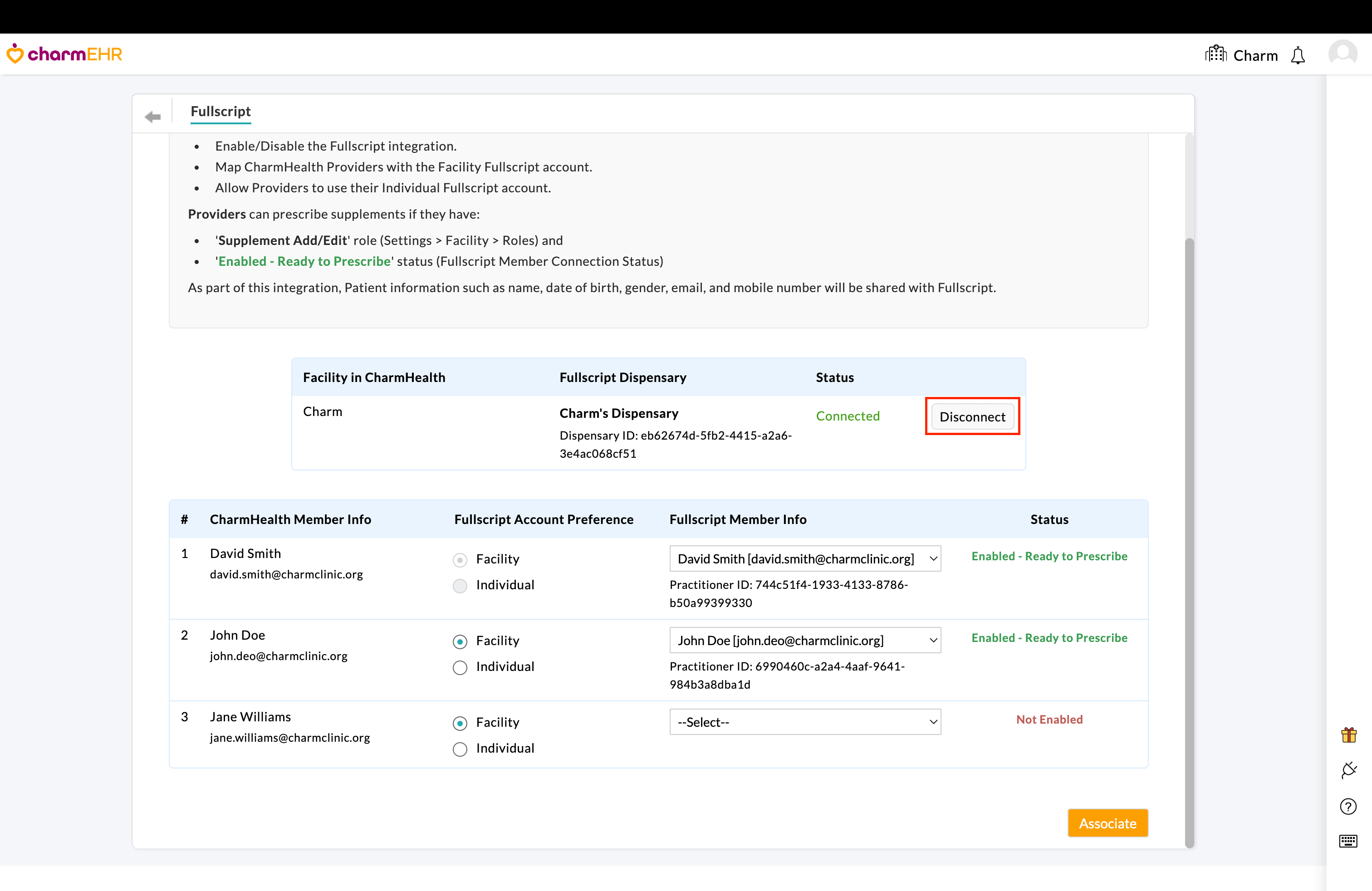 Disconnect Facility Account Disconnect Facility Account