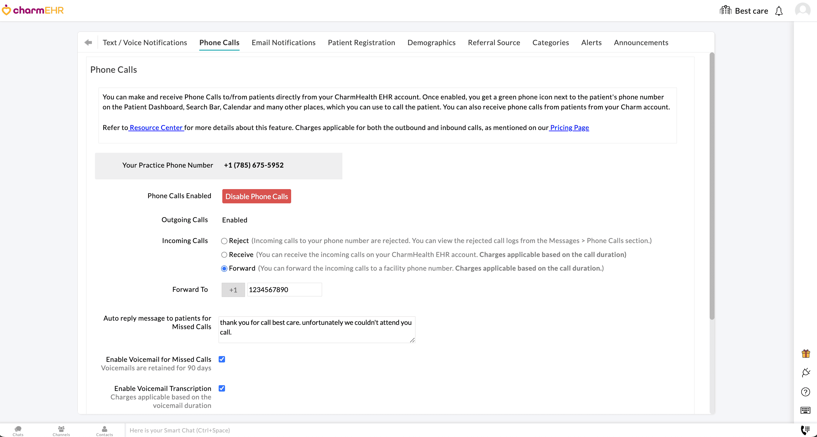 Enable Phone Calls Enable Phone Calls