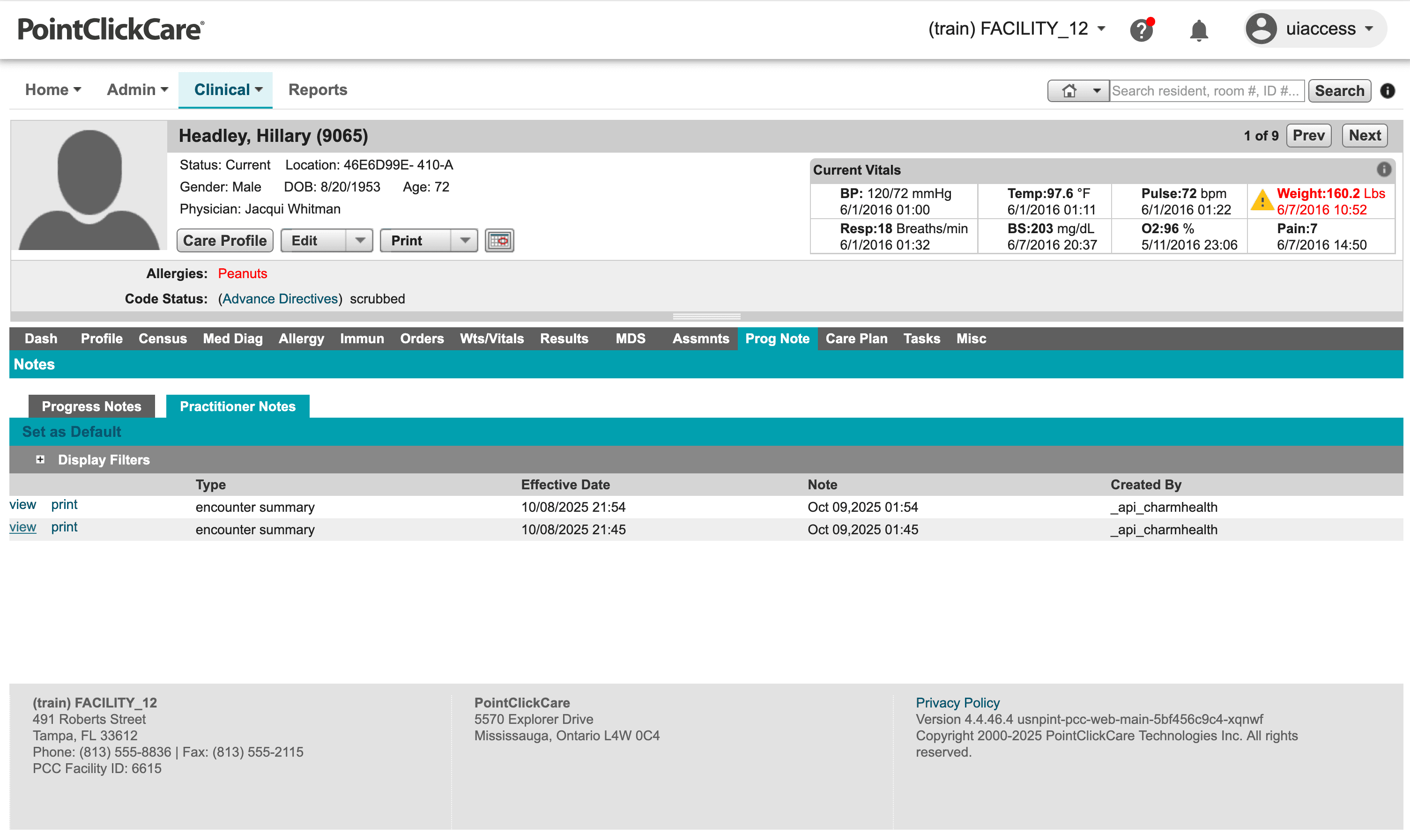 Encounter Notes Added to PCC