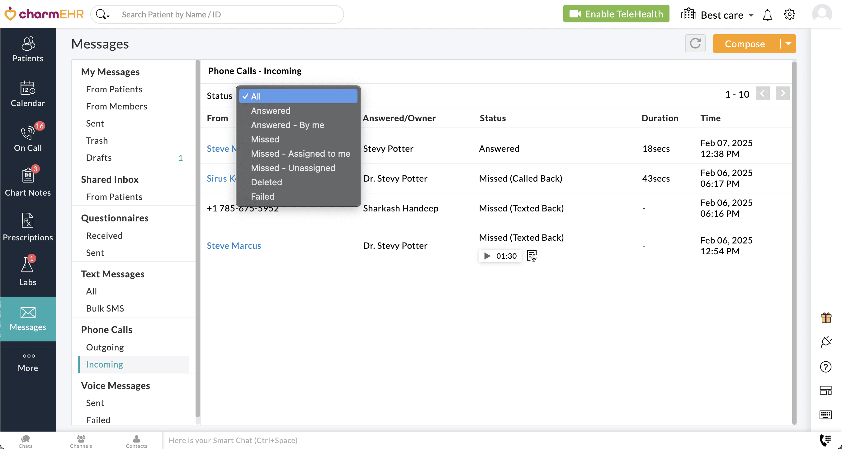 Incoming Calls Incoming Calls
