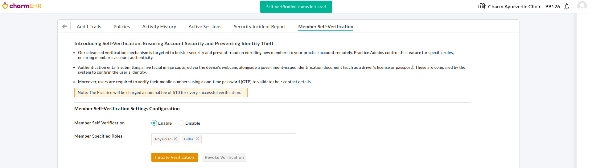 Initiate Verification