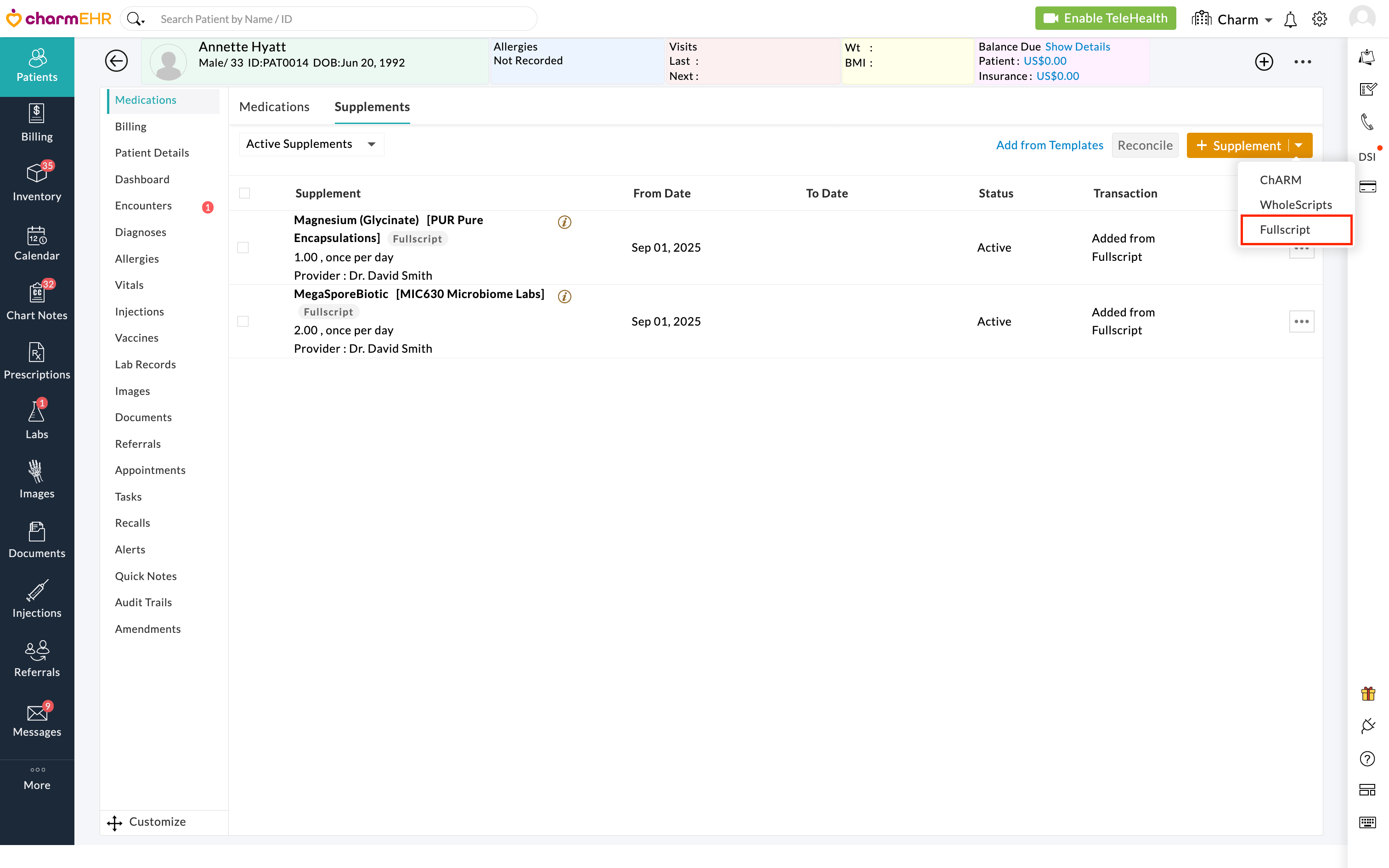 Patient Dashboard FullScript Patient Dashboard FullScript