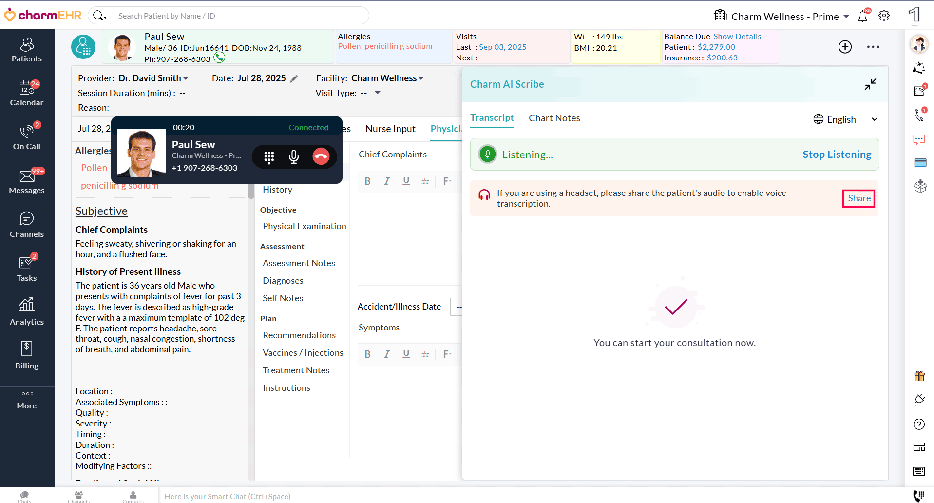 Phone Call in Same Tab