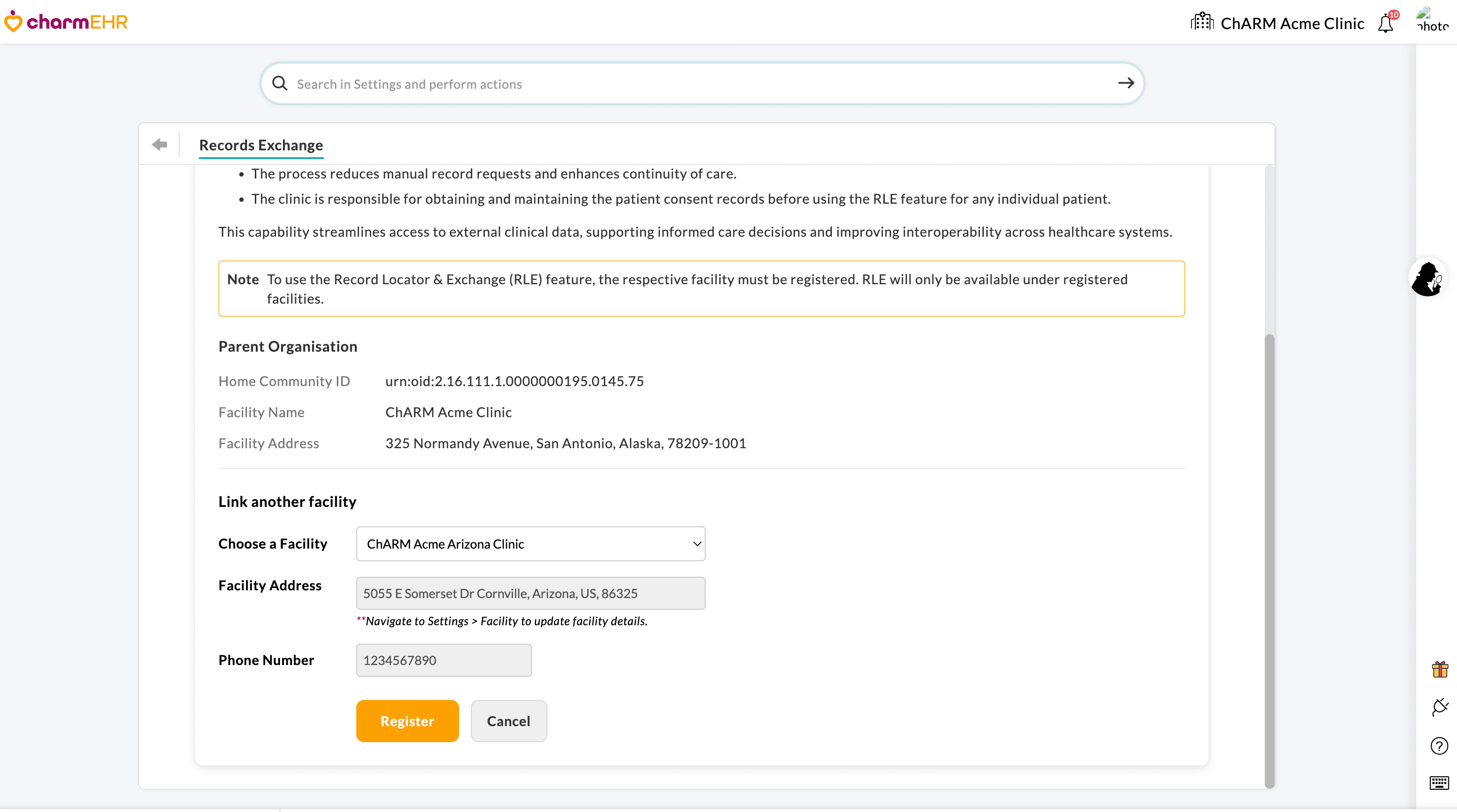 Register Another Facility
