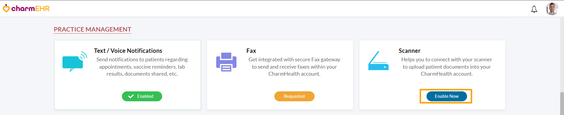 Scanner Enable Now Option