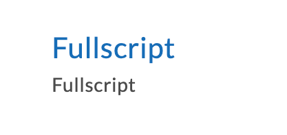 Settings FullScript Settings FullScript
