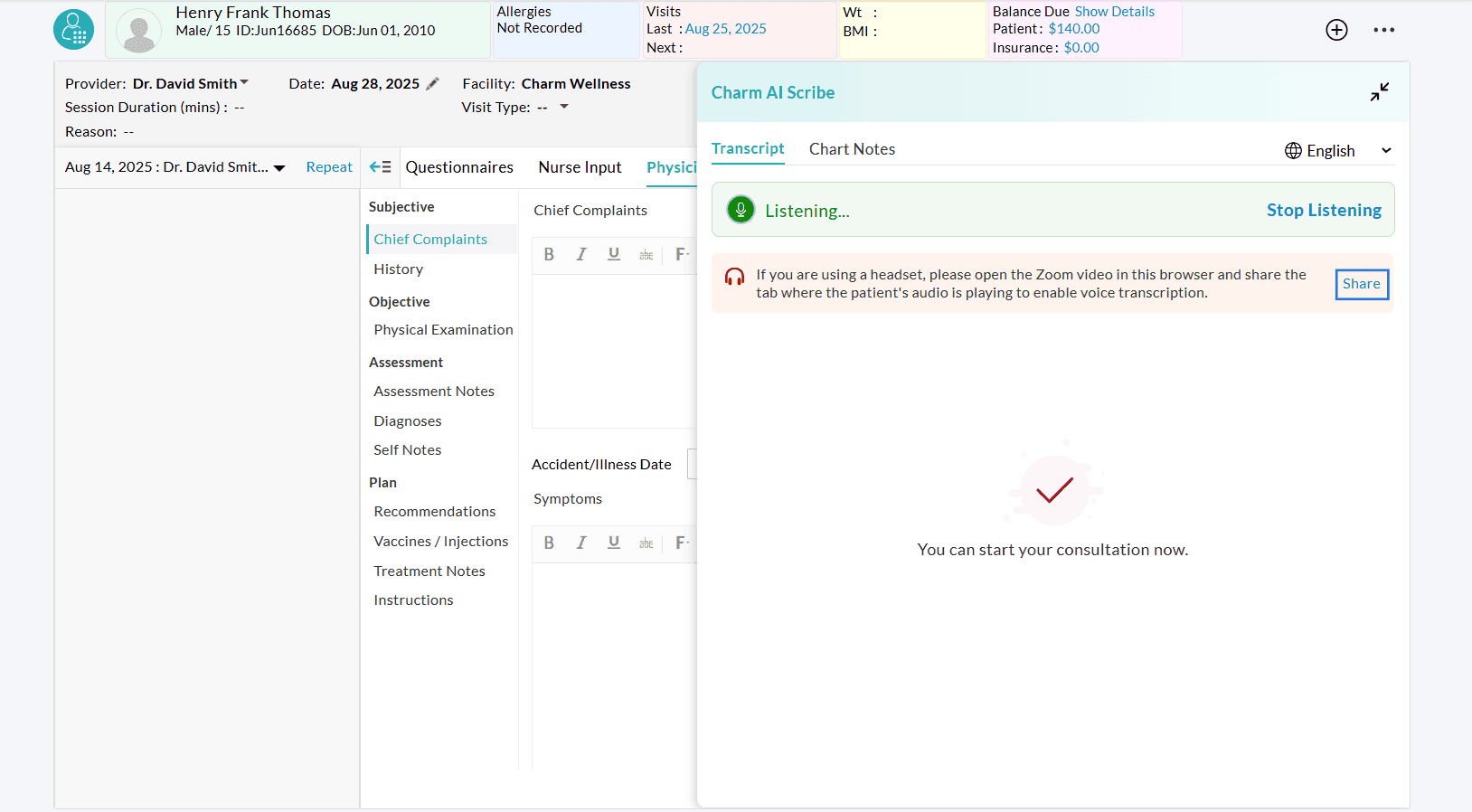 Share Patient Audio from Zoom