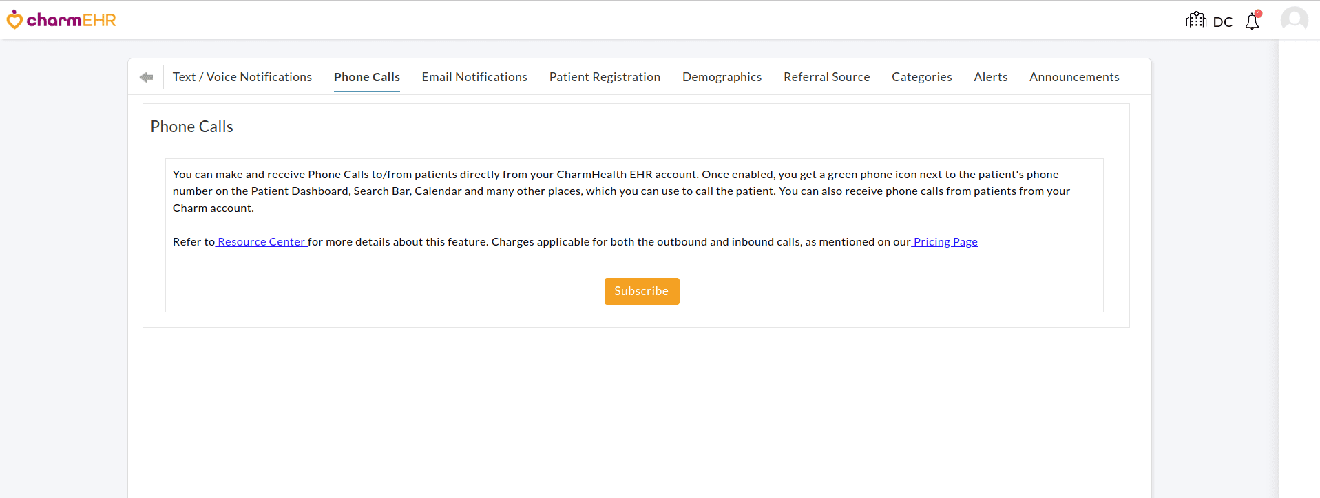 Subscribe Phone Calls Subscribe Phone Calls