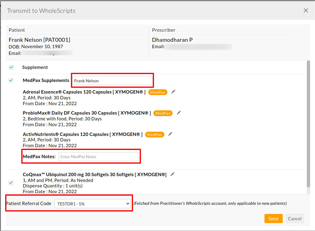 Transmit to WholeScripts Transmit to WholeScripts