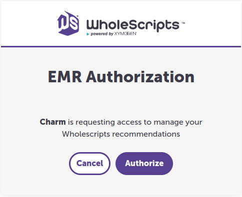 WholeScripts Authorization WholeScripts Authorization