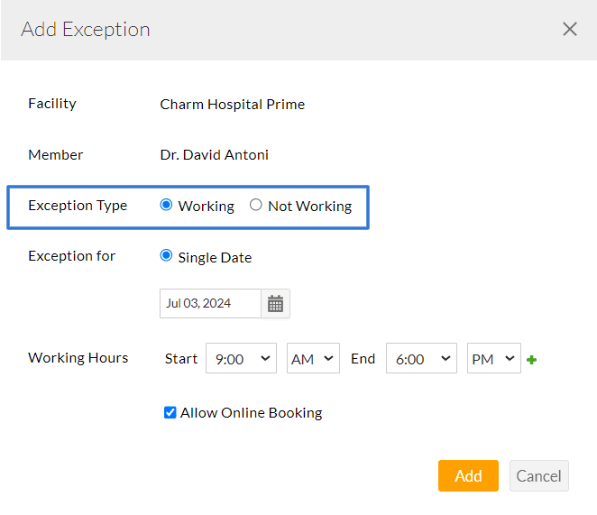 Charm EHR - Appointment Settings