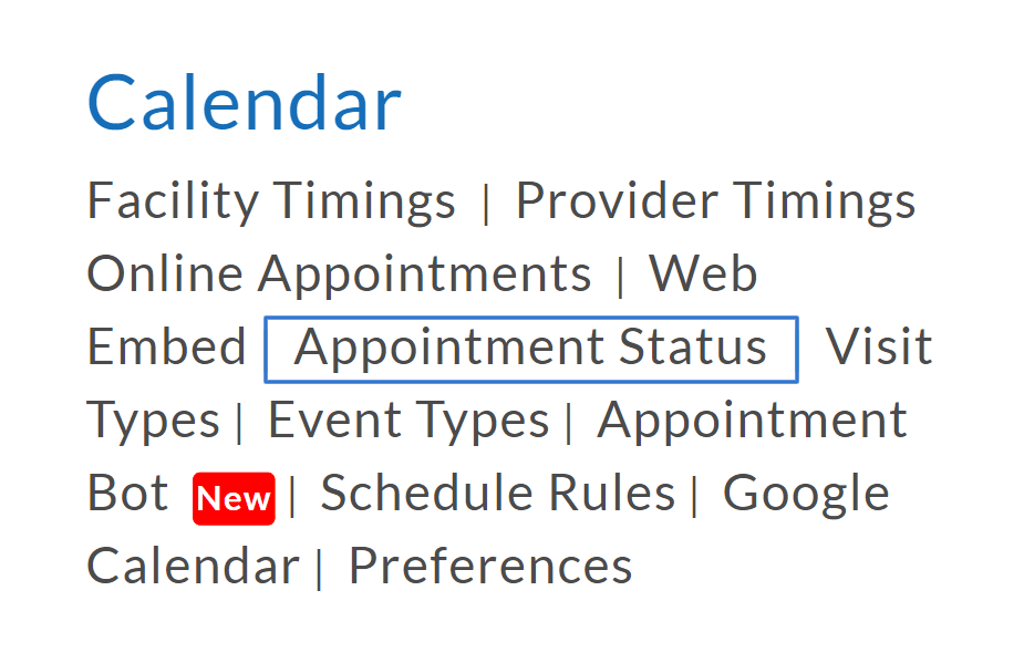 Appointment Status Option