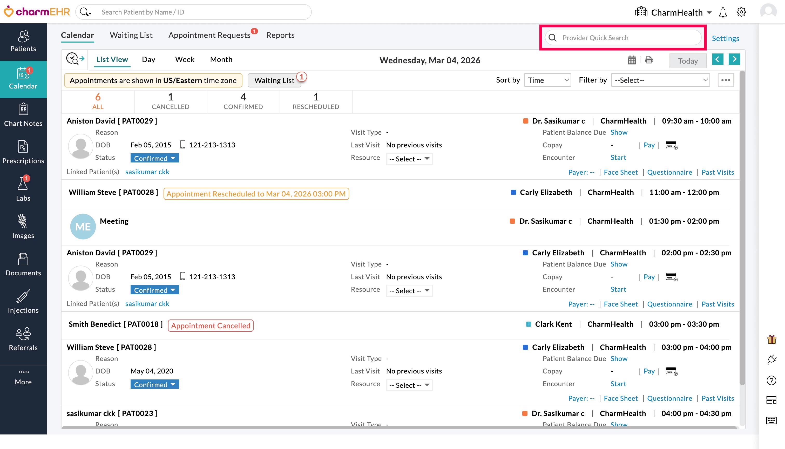 Provider Quick Search