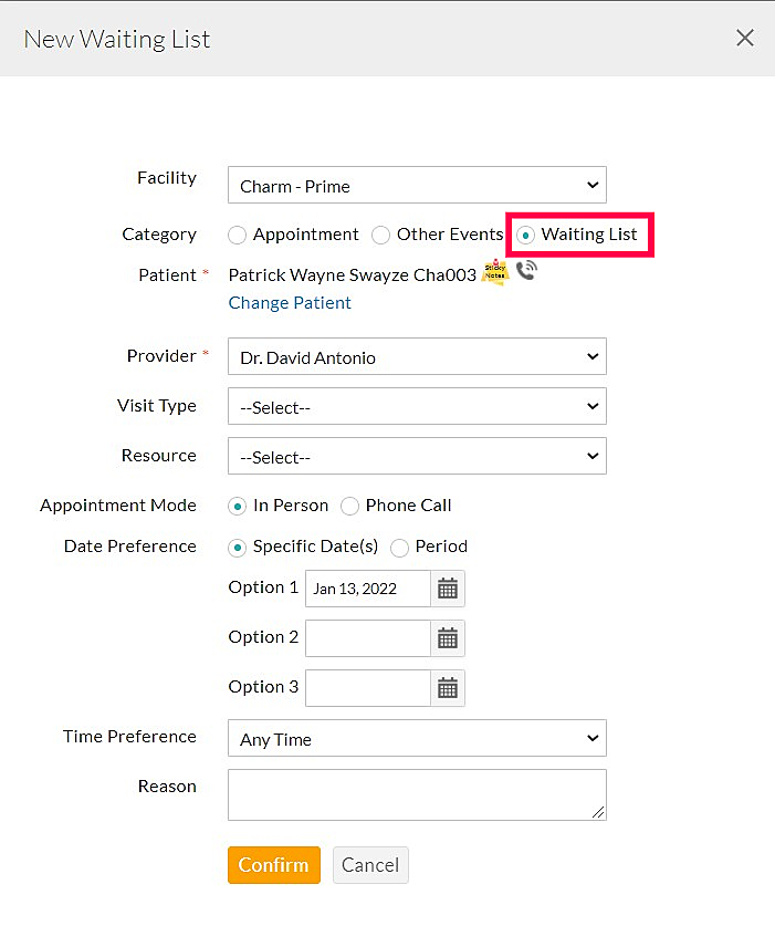 Appointment Waitlist From Calendar Appointment Waitlist From Calendar
