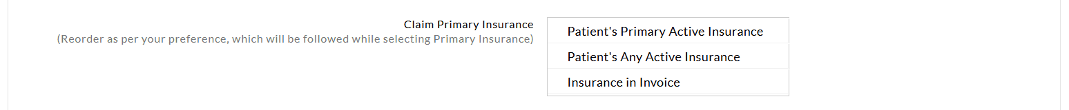 Claim Primary Insurance Selection