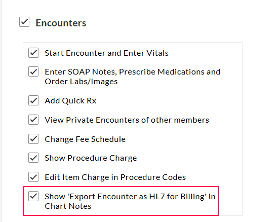 Export Encounter Role