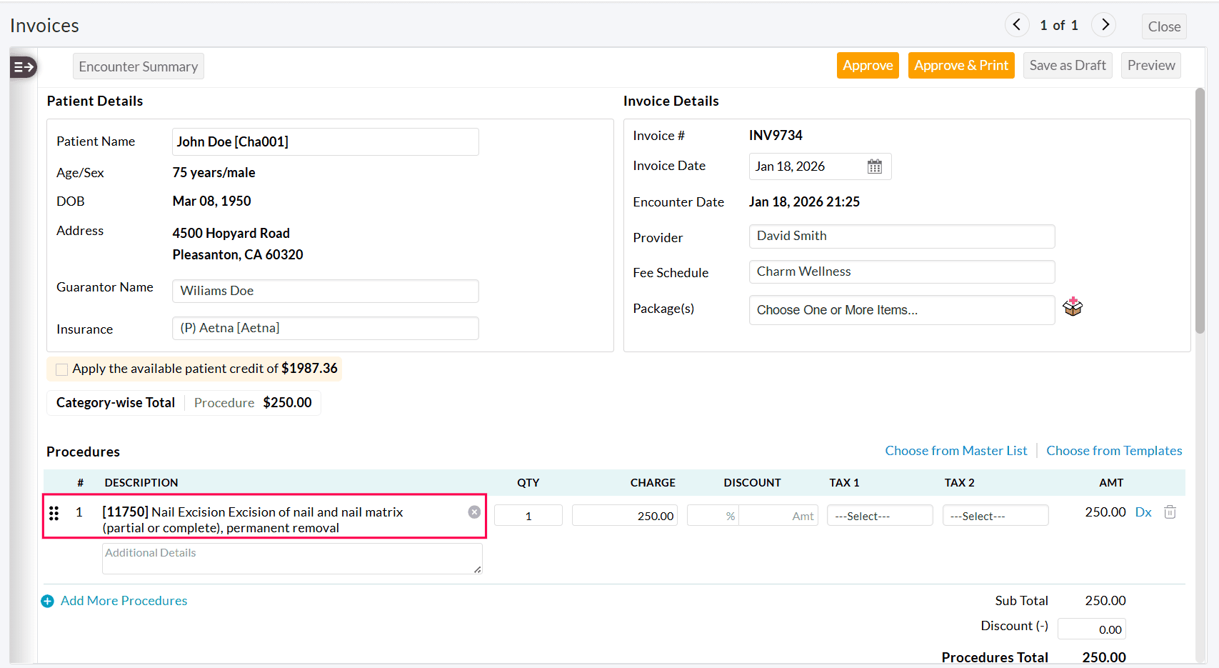 Generate Third Invoice