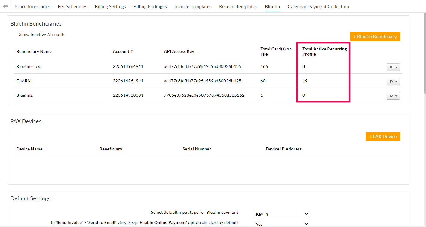Recurring Profile Count