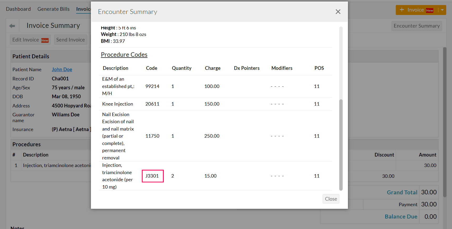 View Encounter Summary