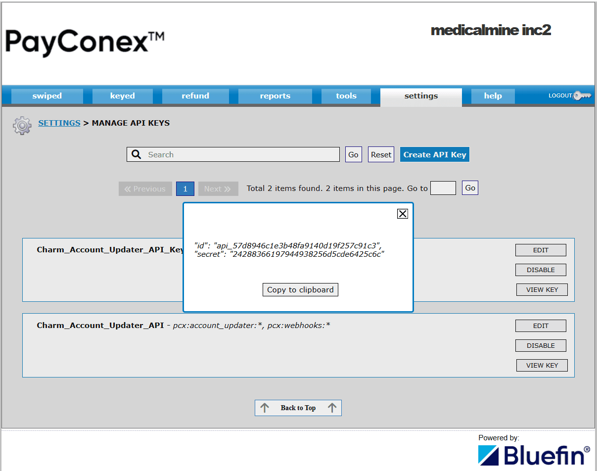 View ID and Secret View ID and Secret