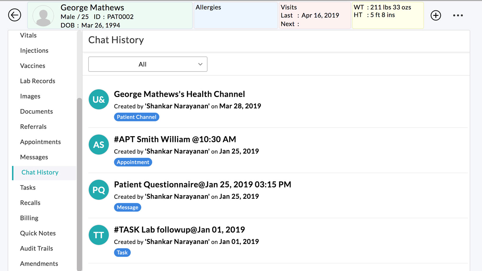Chat History Chat History