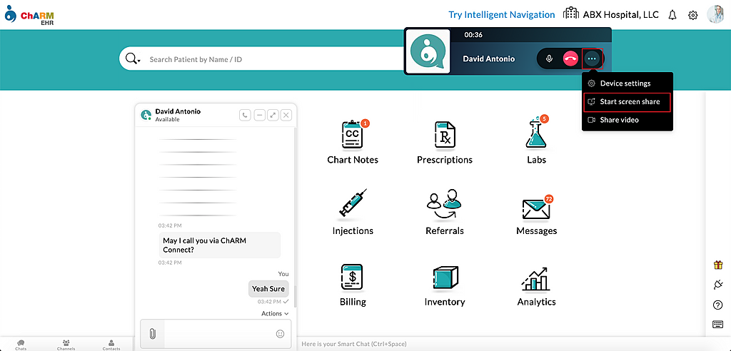 Start Screen Share Start Screen Share