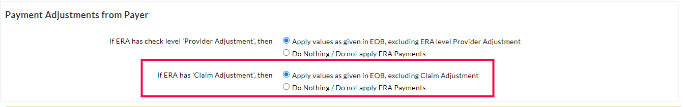 Claim Adjustments Claim Adjustments