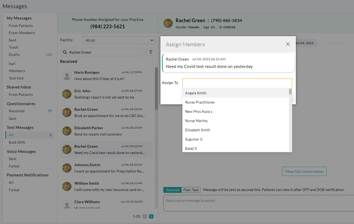 Assign to Other Members Assign to Other Members