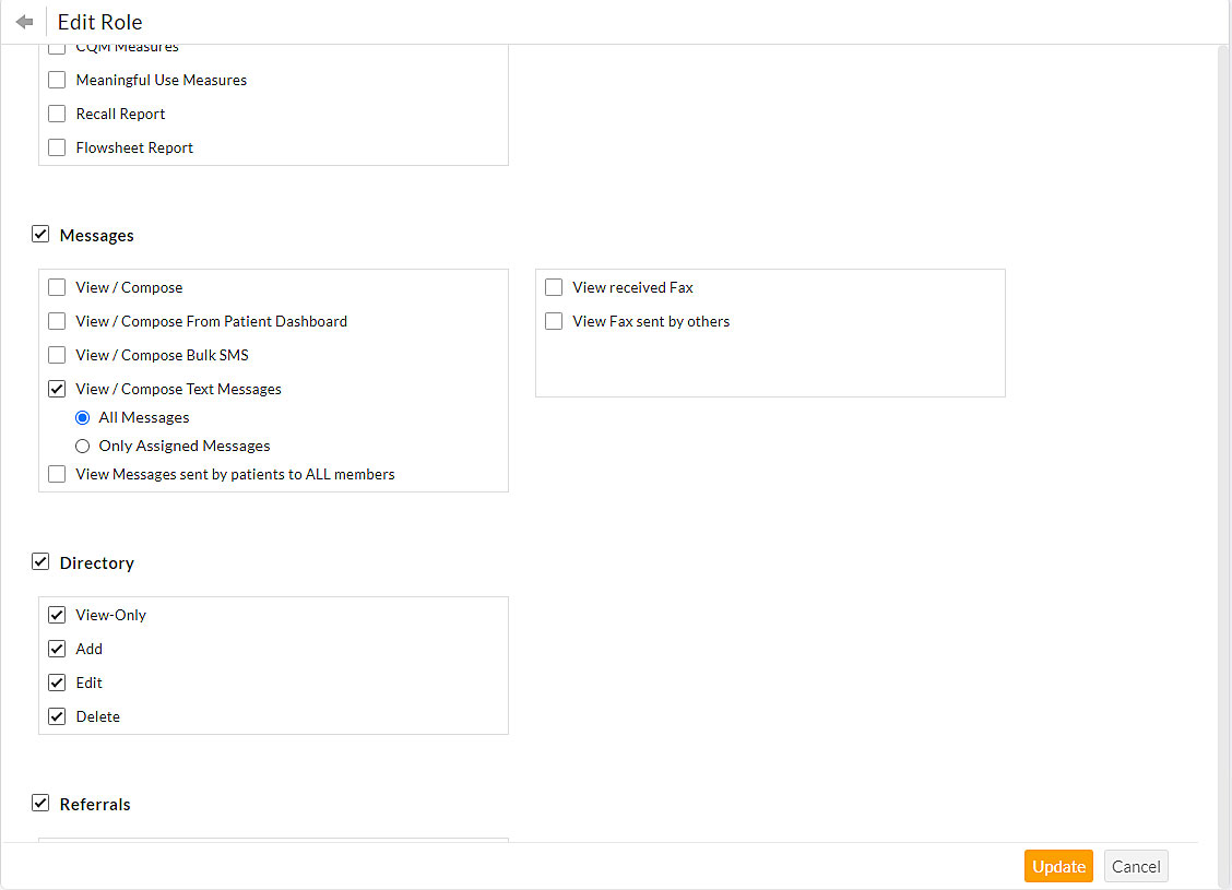 Edit Role Privileges Edit Role Privileges