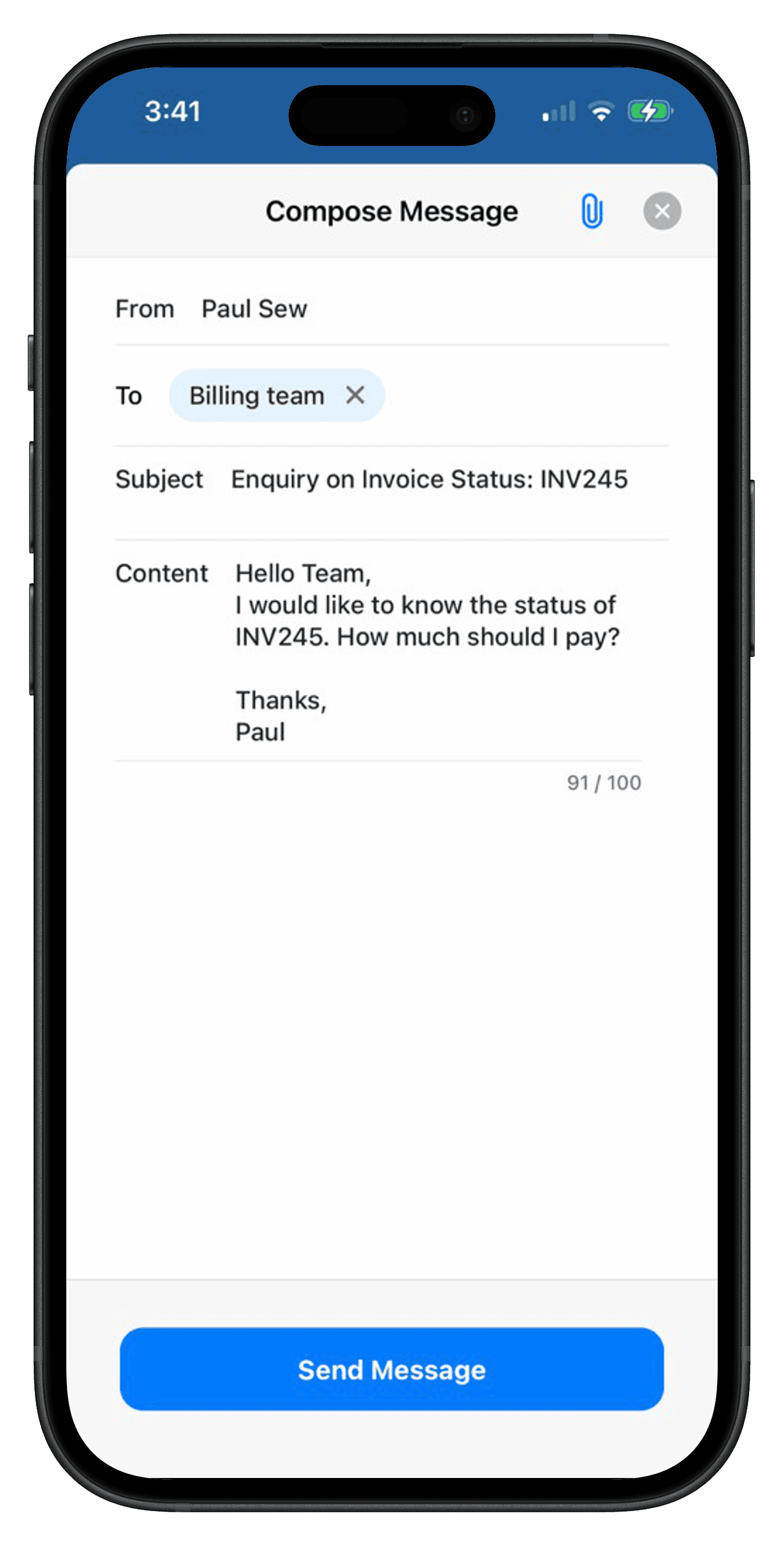 Group Message on Custom App