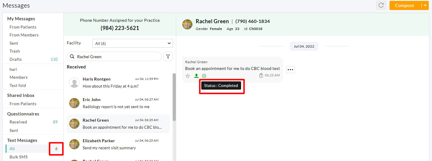Reply and Mark as Complete Status Reply and Mark as Complete Status