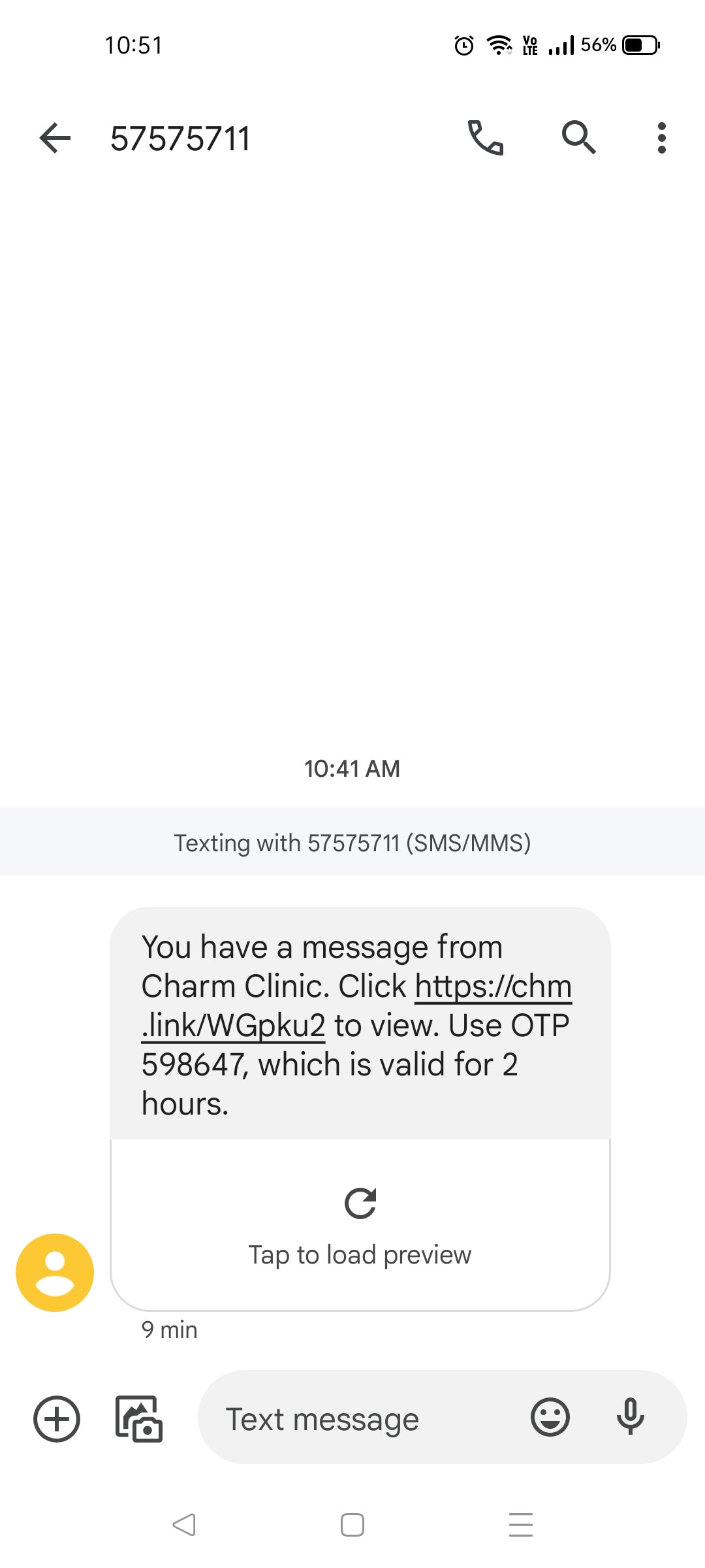 Secured Text Message Secured Text Message