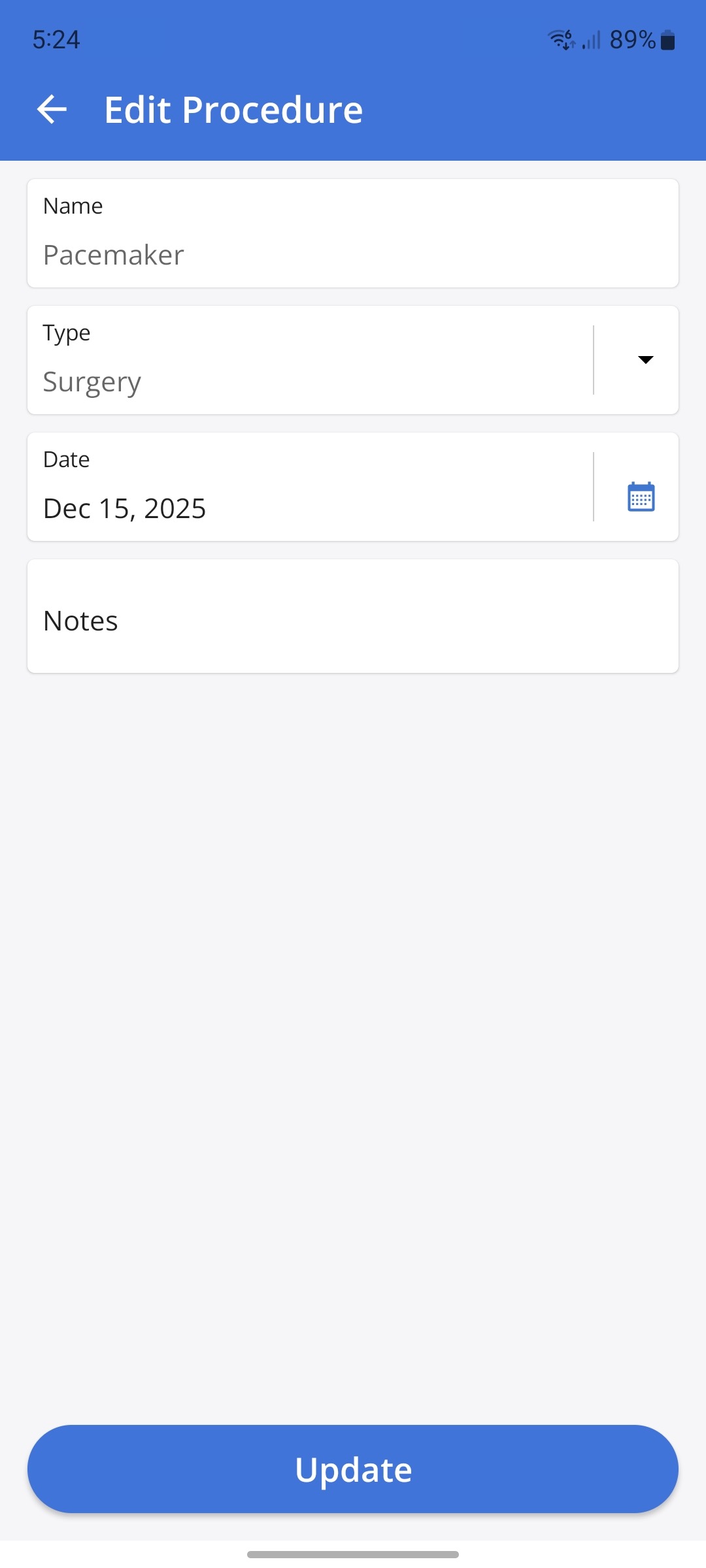 Edit Procedure Edit Procedure