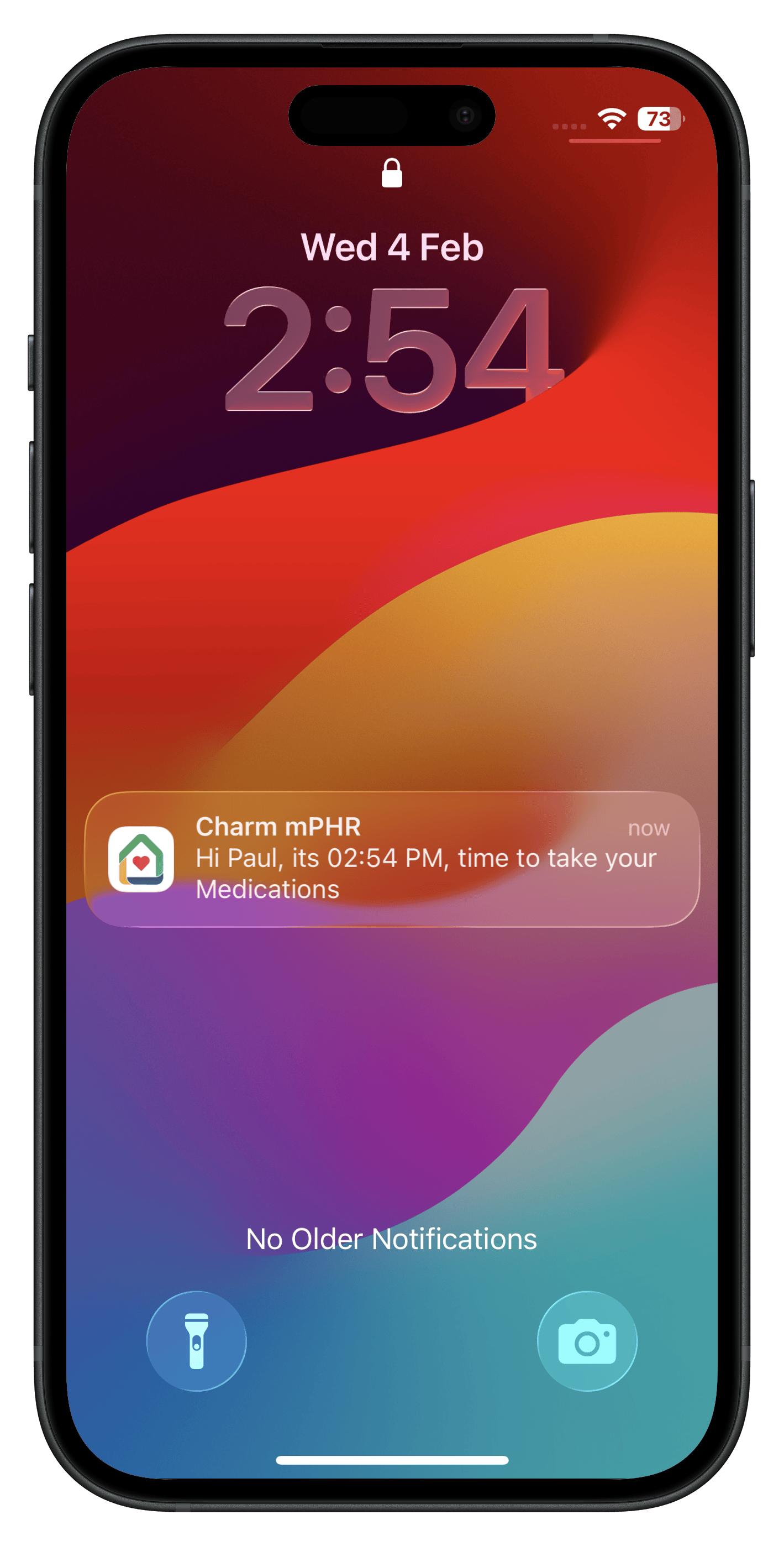 Reminder on Screen iOS