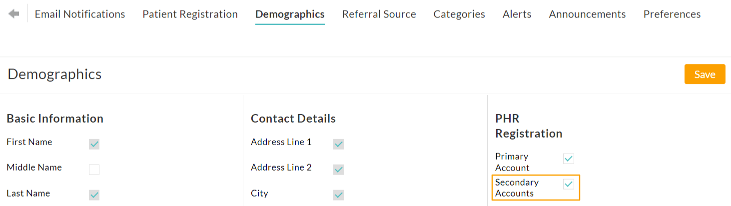 Enable the Secondary Accounts