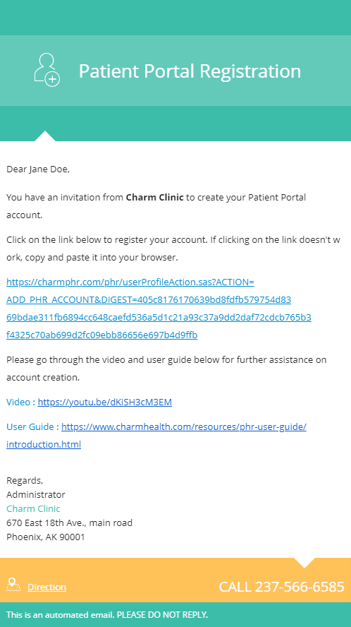Patient Portal Registration