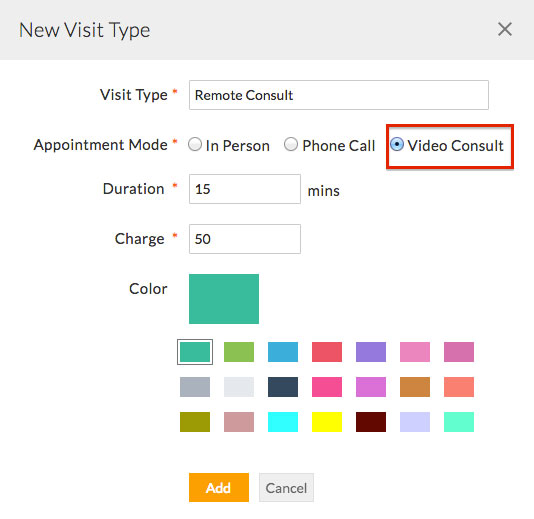New Visit Type New Visit Type