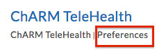 Settings TeleHealth Preference