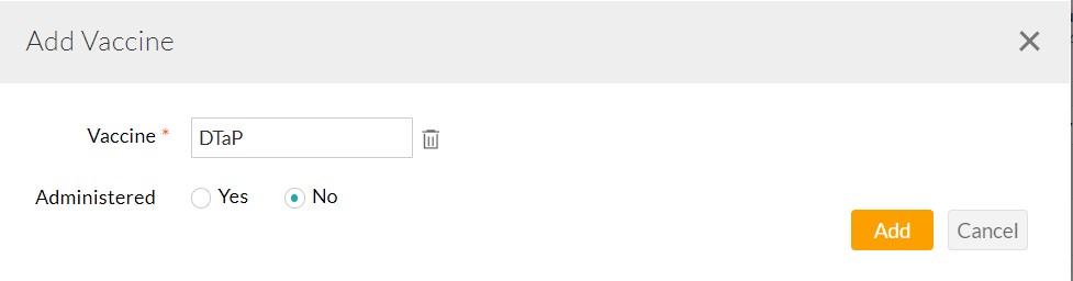 Add Vaccine